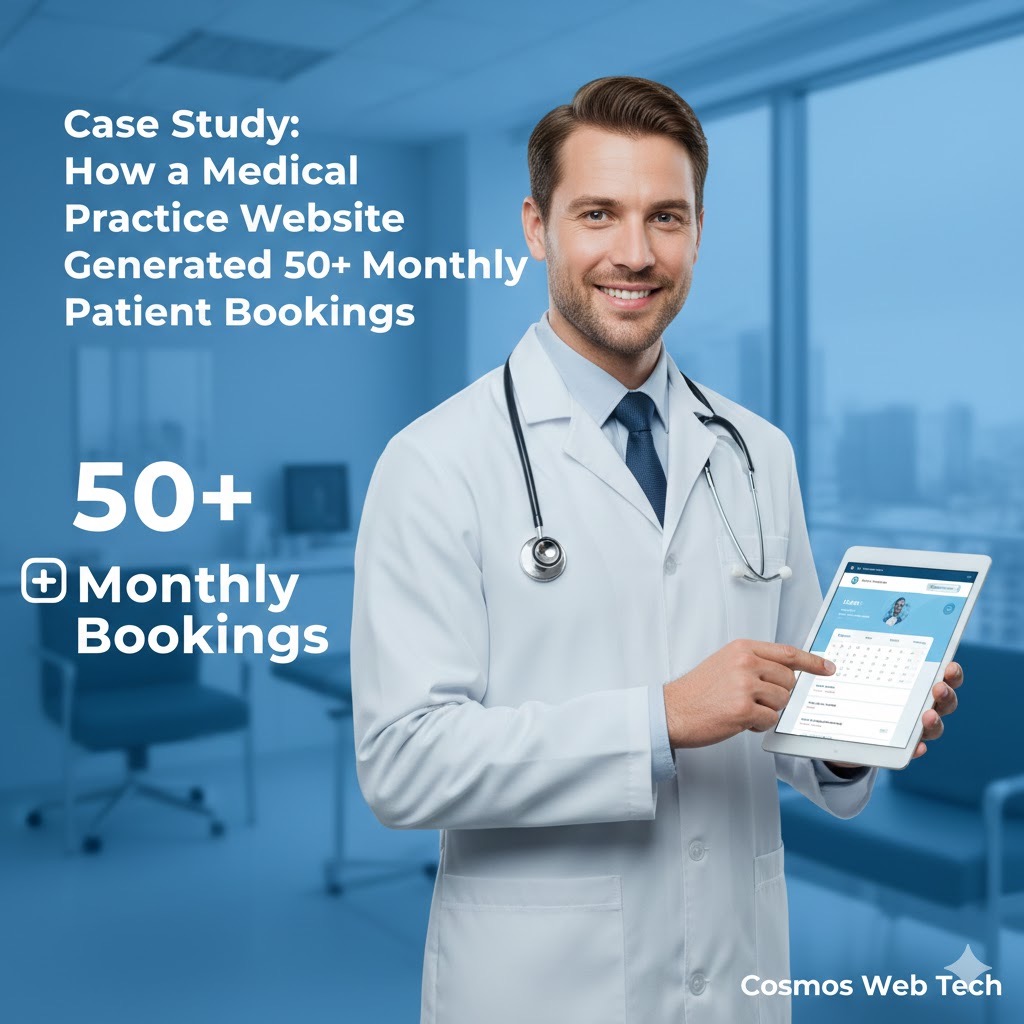 Case Study: How a Medical Practice Website Generated 50+ Monthly Patient Bookings | Cosmos Web Tech Blog