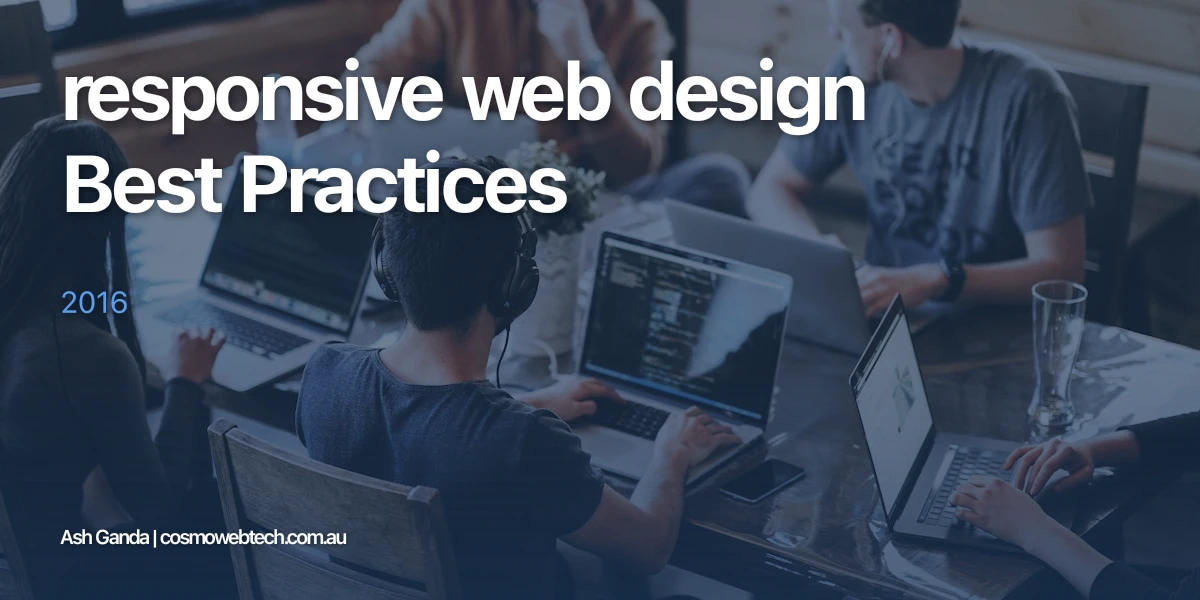responsive web design Best Practices 2016