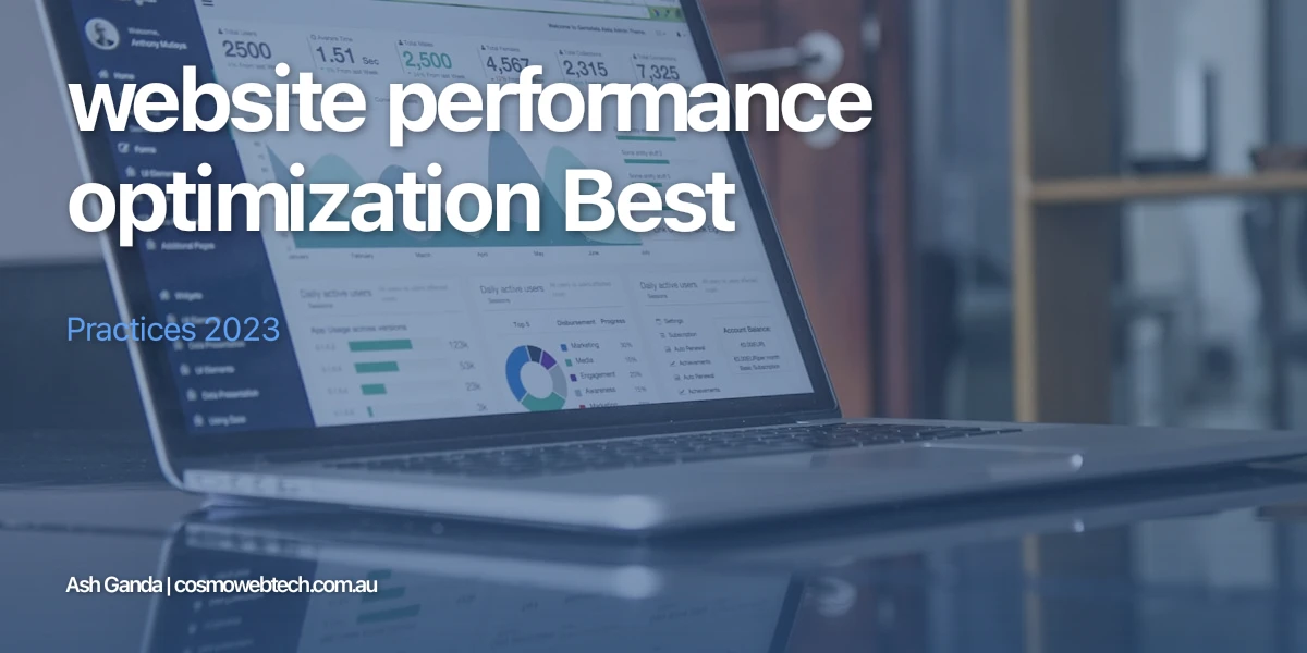 website performance optimization Best Practices 2023