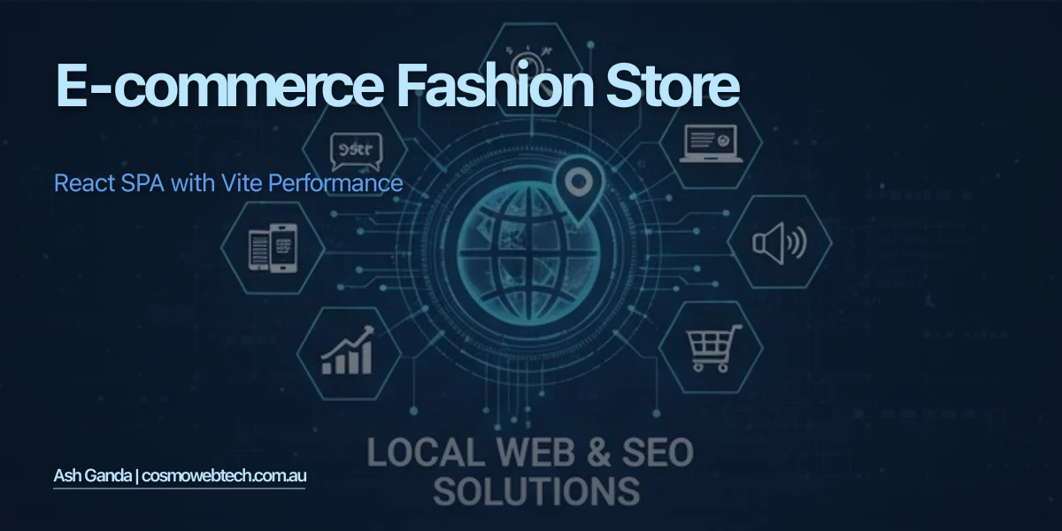 E-Commerce Fashion Store: React SPA with Vite Performance