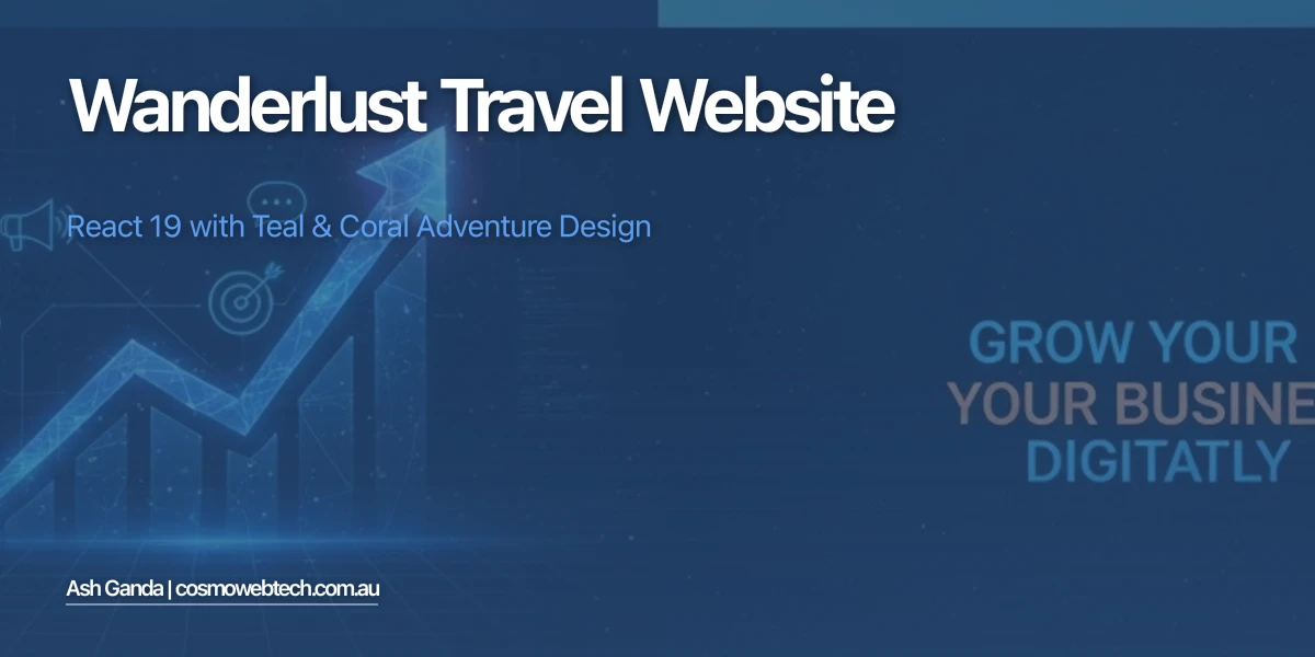 Wanderlust Travel Website: React 19 with Teal & Coral Adventure Design