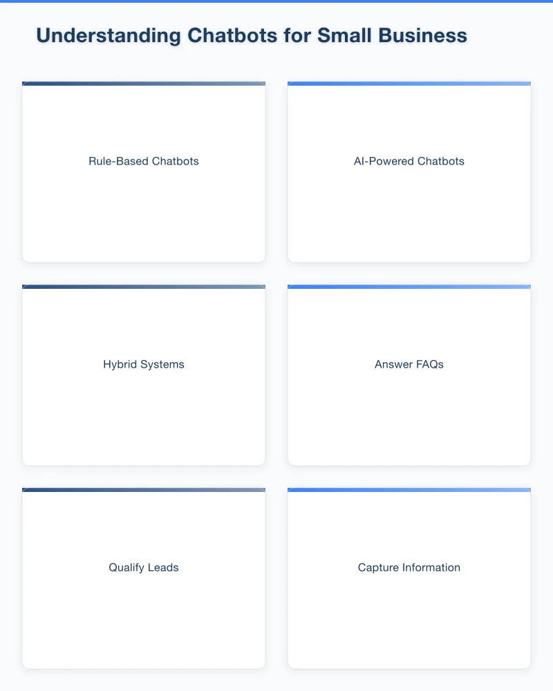 Types of Chatbot Solutions Infographic